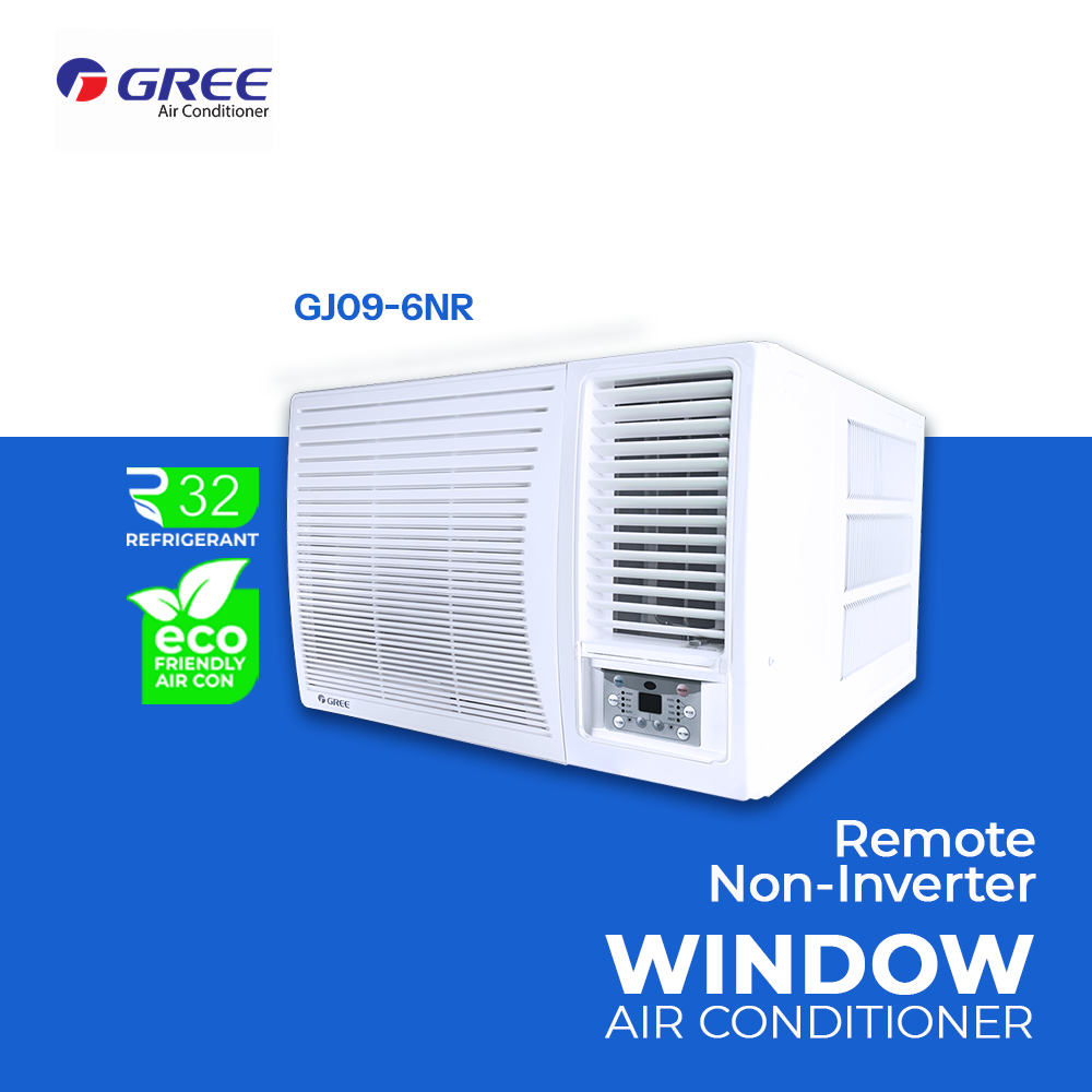 Gree 0.75HP Window Type Remote Controller Non-Inverter Aircon GJ07-6NR