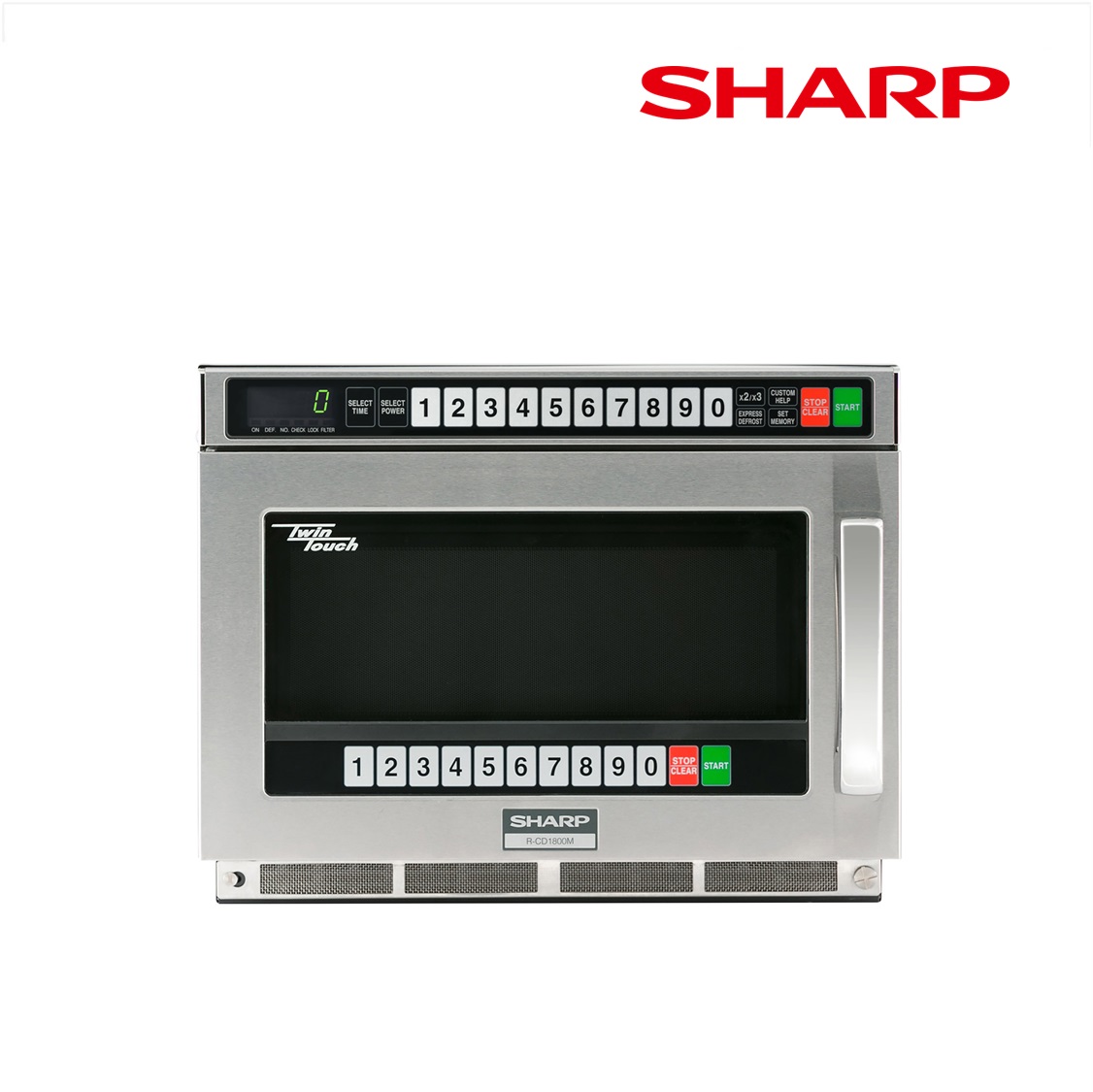SHARP TwinTouch 1800 Watt Commercial Microwave Oven with Dual TouchPads RCD1800M