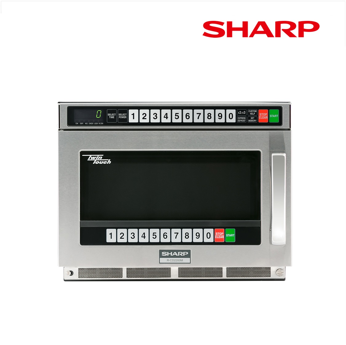 SHARP TwinTouch 2200 Watt Commercial Microwave Oven with Dual TouchPads RCD2200M