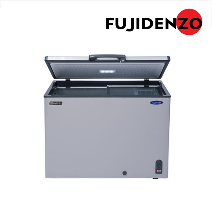 FUJIDENZO 9 cu. ft. HD Inverter Solid Top Chest Freezer/Chiller with Sliding Glass Cover Inside IFCG-55PDFSL