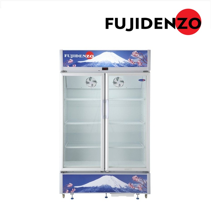 Fujidenzo 22 cu. ft. Two-Door Showcase Chiller, Fan Cooled System, Key Lock SUD 220 A